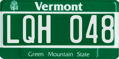 VT license plate LQH048