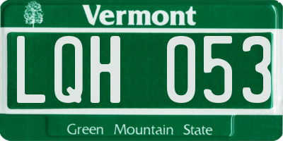 VT license plate LQH053