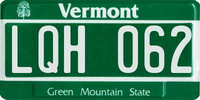 VT license plate LQH062