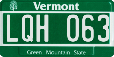 VT license plate LQH063