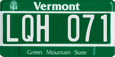 VT license plate LQH071