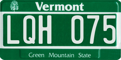 VT license plate LQH075