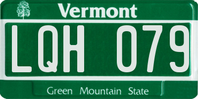 VT license plate LQH079