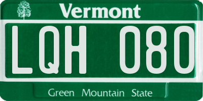 VT license plate LQH080