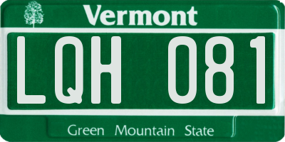 VT license plate LQH081