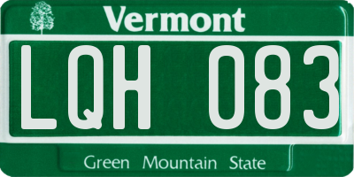 VT license plate LQH083