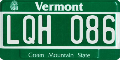 VT license plate LQH086