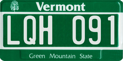VT license plate LQH091