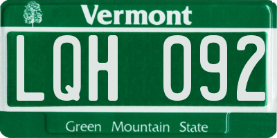 VT license plate LQH092