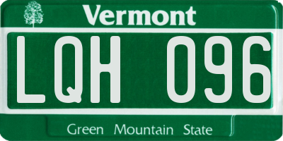 VT license plate LQH096