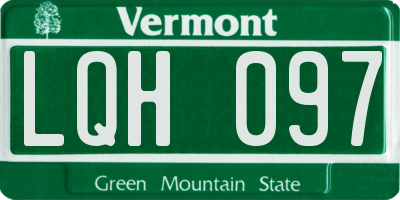 VT license plate LQH097