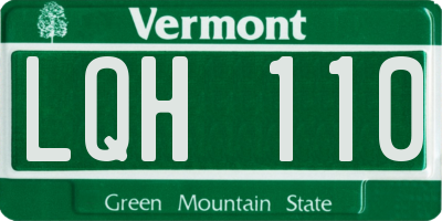 VT license plate LQH110