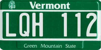 VT license plate LQH112