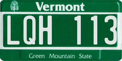 VT license plate LQH113
