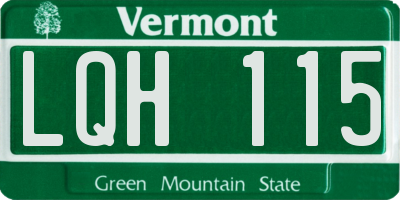 VT license plate LQH115