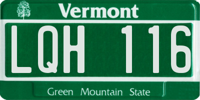 VT license plate LQH116