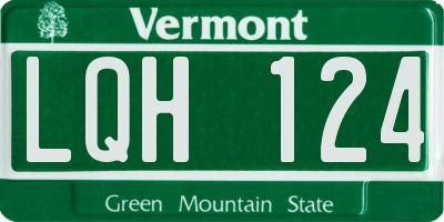 VT license plate LQH124