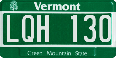 VT license plate LQH130