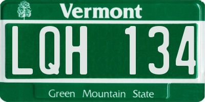 VT license plate LQH134