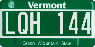 VT license plate LQH144