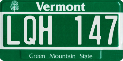 VT license plate LQH147