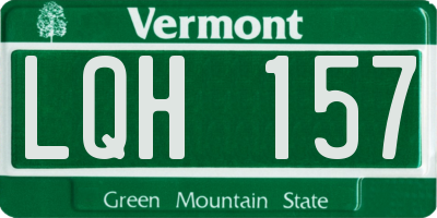 VT license plate LQH157