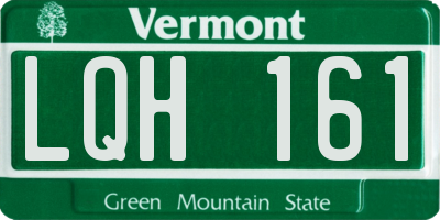 VT license plate LQH161