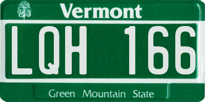 VT license plate LQH166