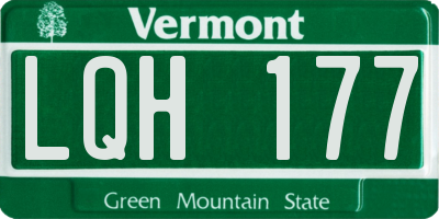 VT license plate LQH177