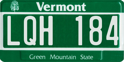 VT license plate LQH184