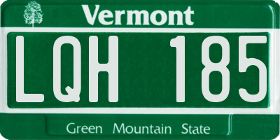 VT license plate LQH185