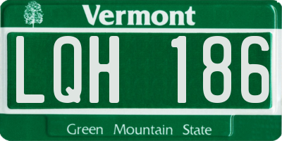 VT license plate LQH186