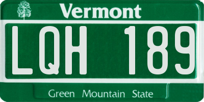 VT license plate LQH189