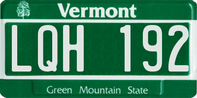 VT license plate LQH192