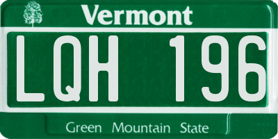 VT license plate LQH196