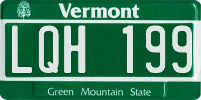 VT license plate LQH199