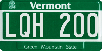 VT license plate LQH200