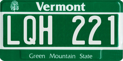 VT license plate LQH221