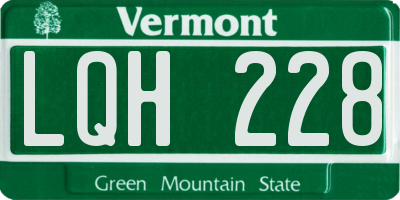 VT license plate LQH228