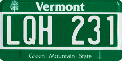 VT license plate LQH231