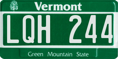 VT license plate LQH244