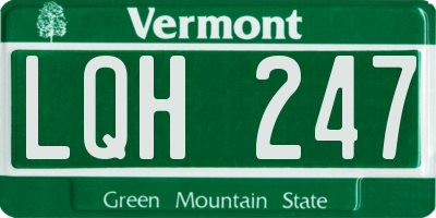VT license plate LQH247