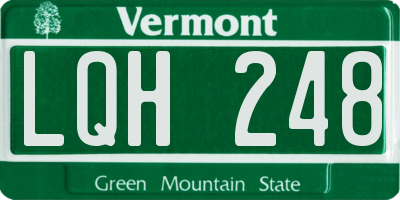VT license plate LQH248