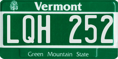 VT license plate LQH252
