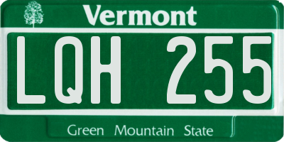 VT license plate LQH255