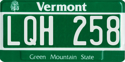VT license plate LQH258