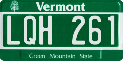 VT license plate LQH261