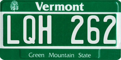 VT license plate LQH262
