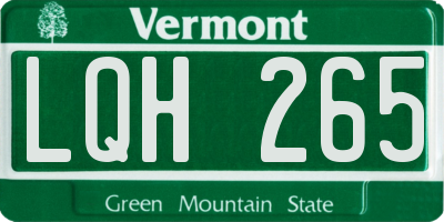 VT license plate LQH265