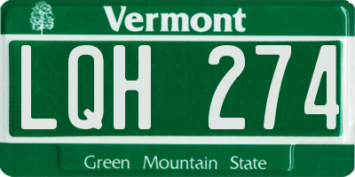 VT license plate LQH274